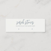 スクリプミニマルト黒灰色の白いイヤリングディスプレイ スキニー名刺 (正面)