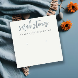 スクリプミニマルト黒灰色の白いイヤリングディスプレイ スクエア名刺