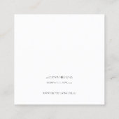 スクリプミニマルト黒灰色の白いイヤリングディスプレイ スクエア名刺 (裏面)