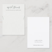 スクリプミニマルト黒灰色ホワイトネックレスディスプレイ 名刺 (正面/裏面)