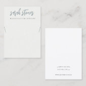 スクリプミニマルト黒灰色ホワイトネックレスディスプレイ 名刺 (正面/裏面)