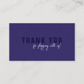 スクリプミニマルトNavy Blueありがとうロゴ 名刺 (正面)