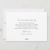 スクリプメリートと新結婚した婚の写真クリスマス シーズンカード (裏面)