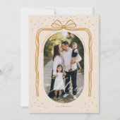 スクリプメリートエレガントシックなクリスマスボウアーチフォト シーズンカード (正面)