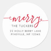 スクリプメリートシンプル差出人住所 ラウンドシール (正面)