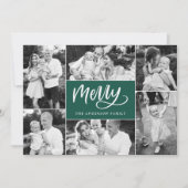 スクリプメリート緑のクリスマス6フォトコラージュ シーズンカード (正面)