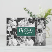 スクリプメリート緑のクリスマス6フォトコラージュ シーズンカード (スタンド正面)