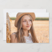 スクリプモダンエレガントトの緑と金ゴールド | 2フォトグラード 案内状 (裏面)