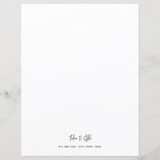 スクリプモダンスタイリッシュト文字の固定紙 (正面)