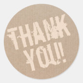 スクリプモダントありがとうごシンプルざいます ラウンドシール (正面)