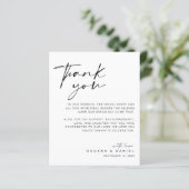 スクリプモダントありがとうご婚礼レセプションカード (スタンド正面)