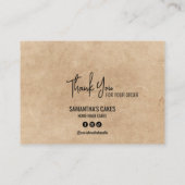 スクリプモダントありがとうご気に注文 名刺 (裏面)