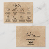 スクリプモダントありがとうご気に注文 名刺 (正面/裏面)