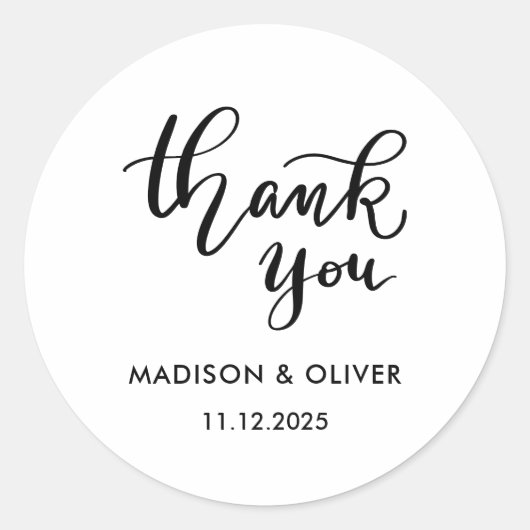 スクリプモダントありがとうご結婚ざう ラウンドシール (正面)