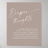 スクリプモダントおむつ思考ニュートラル赤ちゃんシャワー ポスター (正面)