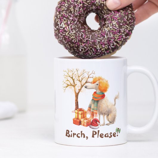 スクリプモダントかわいい犬の水の色のクリおもしろいスマス ツートーンマグカップ