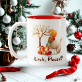 スクリプモダントかわいい犬の水の色のクリおもしろいスマス ツートーンマグカップ