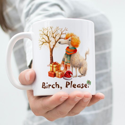 スクリプモダントかわいい犬の水の色のクリおもしろいスマス ツートーンマグカップ