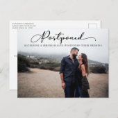 スクリプモダントが延期さ結婚れた日付の変更 ポストカード (正面/裏面)