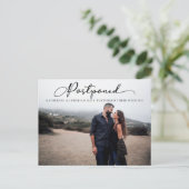 スクリプモダントが延期さ結婚れた日付の変更 ポストカード (スタンド正面)