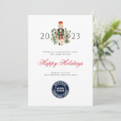 スクリプモダントくるみ割りカーハッピーホリデーズビジネス シーズンカード (スタンド正面)