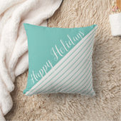 スクリプモダントとストライプクリスマスホリデー クッション (ブランケット)