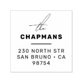 スクリプモダントとタイポグラフィのアドレパーソナライズされたス セルフインキングスタンプ (デザイン)