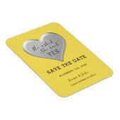 スクリプモダントのウェディング日付の保存招待状 マグネット (右側)