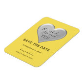 スクリプモダントのウェディング日付の保存招待状 マグネット (左側)