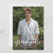 スクリプモダントのオーバーレイ写真の卒業 案内状 (正面)