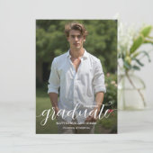 スクリプモダントのオーバーレイ写真の卒業 案内状 (スタンド正面)