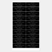 スクリプモダントのクラスの白黒の水平 ラベル (シート)