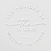 スクリプモダントのクリスマスカードの円形住所