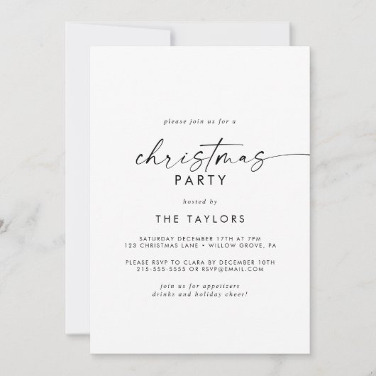 スクリプモダントのクリスマスパーティー 招待状 (正面)