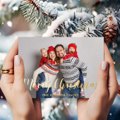 スクリプモダントのクリスマスフォト金ゴールド 箔シーズンカード