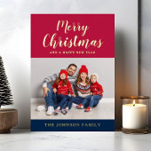 スクリプモダントのクリスマスフォト金ゴールド 箔シーズンカード