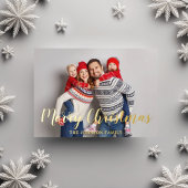 スクリプモダントのクリスマスフォト金ゴールド 箔シーズンカード