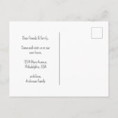 スクリプモダントのクリスマスリース引っ越しました 案内ポストカード (裏面)