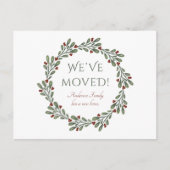 スクリプモダントのクリスマスリース引っ越しました 案内ポストカード (正面)