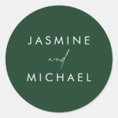 スクリプモダントのグ結婚リーン封筒用シール ラウンドシール (正面)