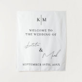 スクリプモダントのサイン結婚へようこそ タペストリー (正面)