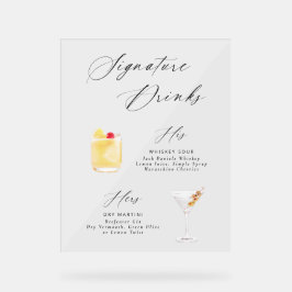 スクリプモダントのシグネチャー飲料ポスター アクリルサイン