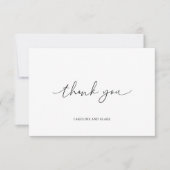 スクリプモダントのスワッシュ白黒サンキューカード サンキューカード (正面)