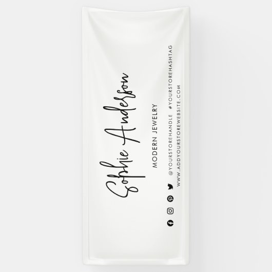 スクリプモダントのソーシャルメディアブランディングマーケティング 横断幕 (縦)