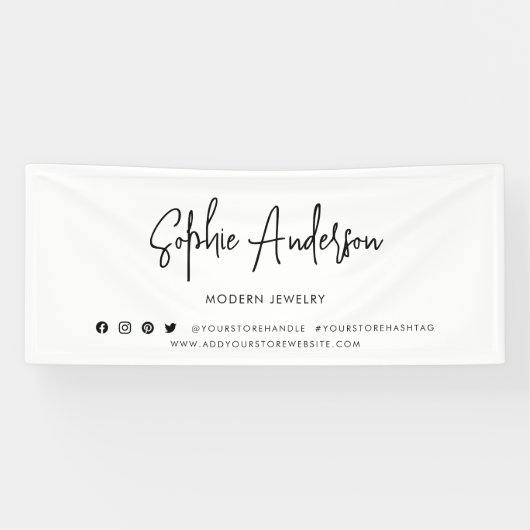 スクリプモダントのソーシャルメディアブランディングマーケティング 横断幕 (横)