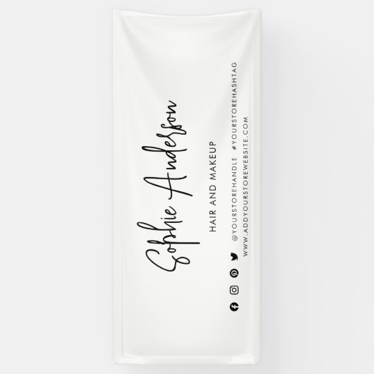 スクリプモダントのソーシャルメディアブランディングマーケティング 横断幕 (縦)