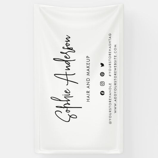 スクリプモダントのソーシャルメディアブランディングマーケティング 横断幕 (縦)