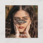 スクリプモダントのフルフォトQRコードのソーシャルメディア スクエア名刺 (正面)