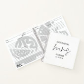 スクリプモダントのミセス名の日付の花嫁がレシピでない ノートブック (内部)