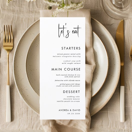 スクリプモダントのミニマル食べス・ワ結婚イト メニュー